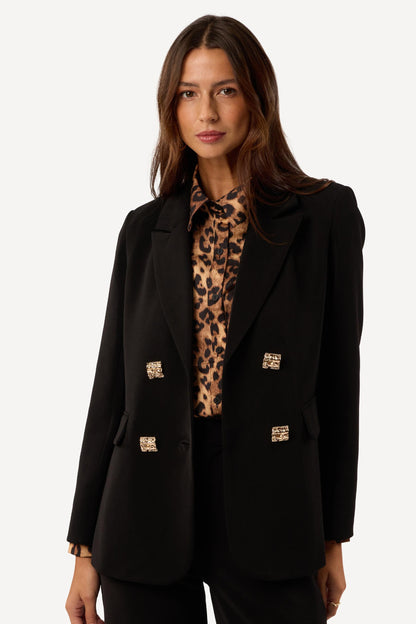 Veste de tailleur unie Noir - Axara Paris