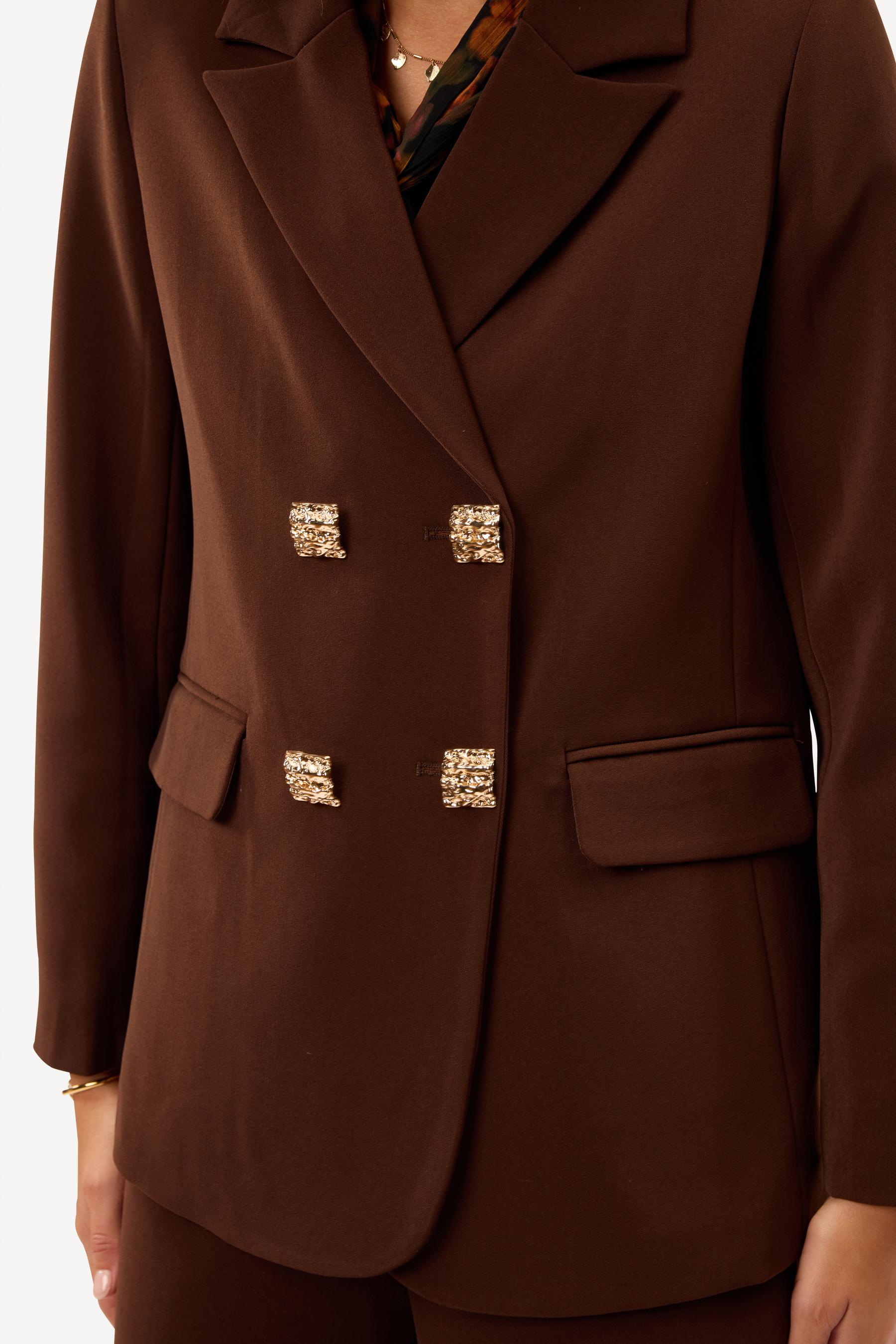 Veste de tailleur unie Marron - Axara Paris