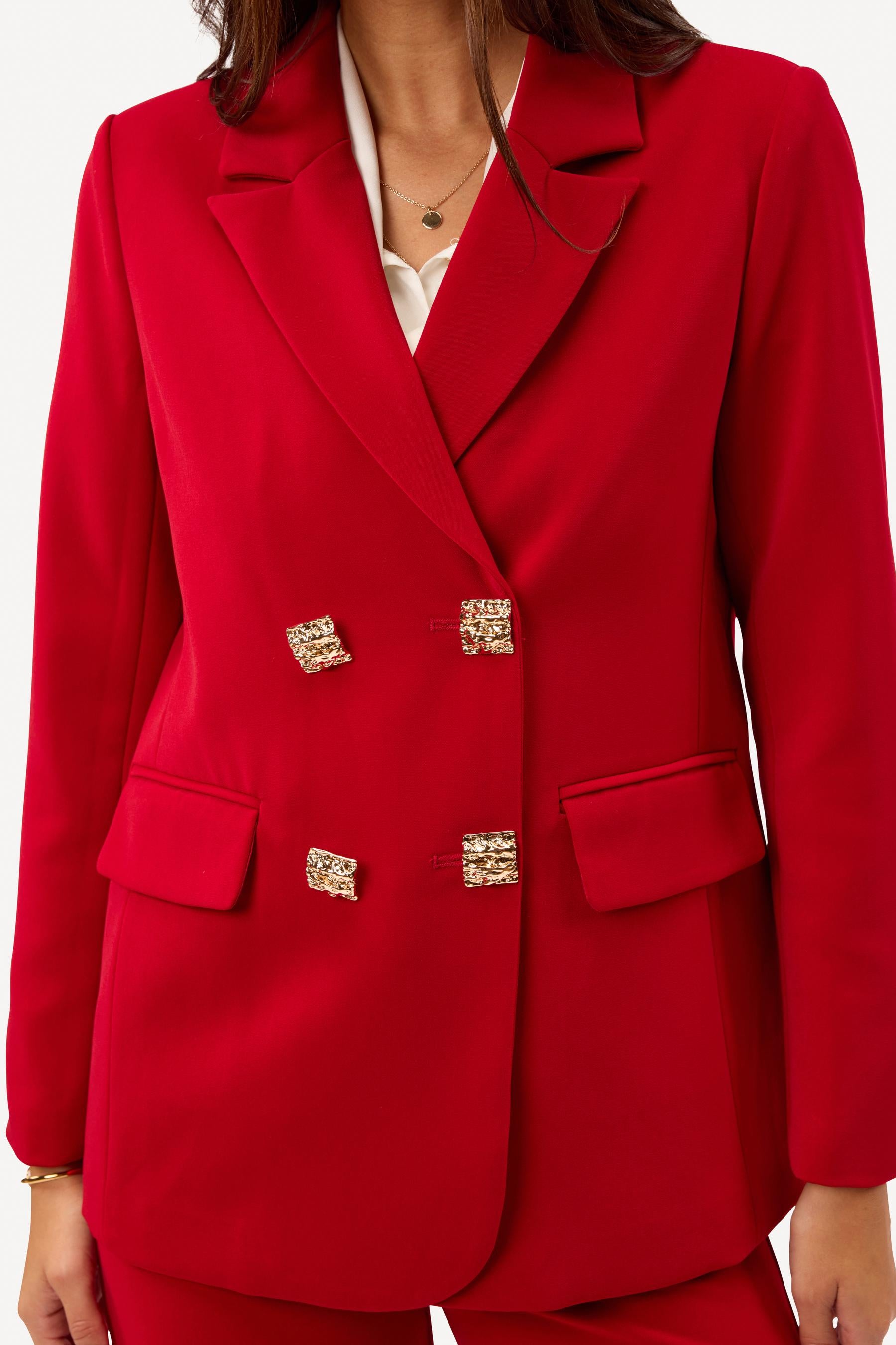 Veste de tailleur unie Rouge - Axara Paris