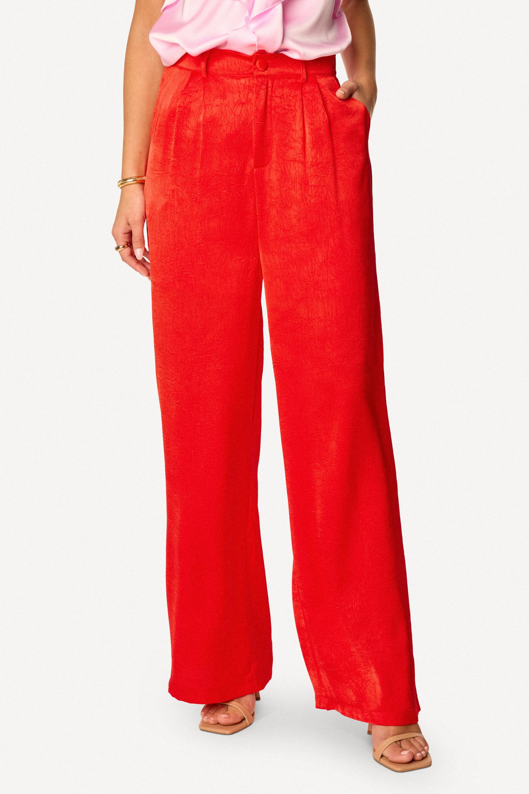 Pantalon large uni Corail - Axara Paris