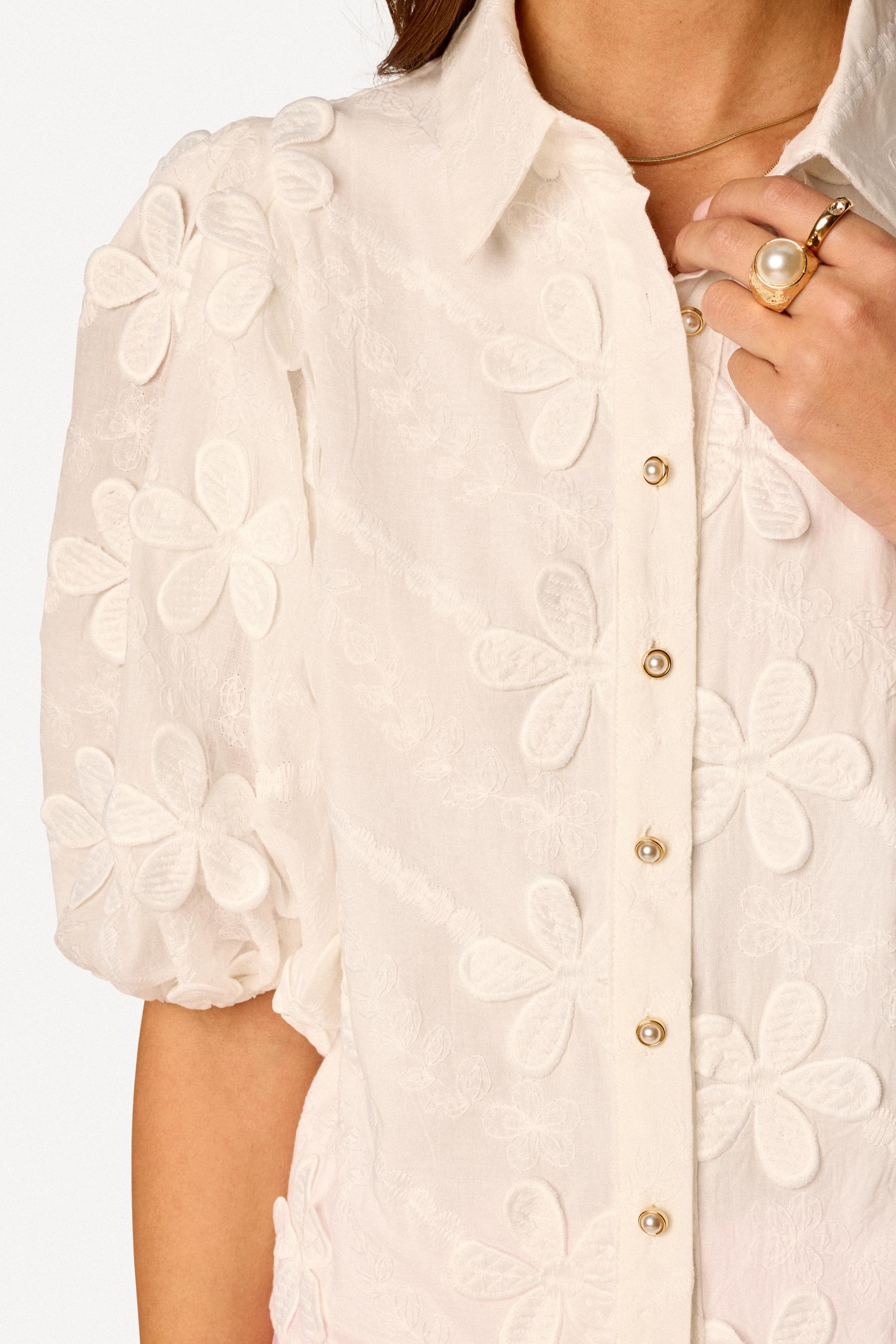 Chemise longue unie Blanc - Axara Paris