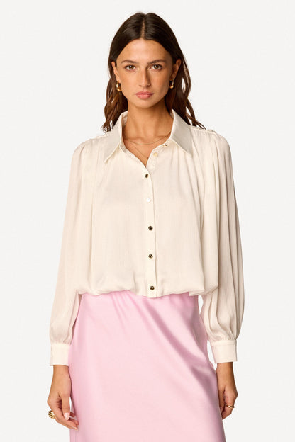 Chemise courte unie Blanc - Axara Paris