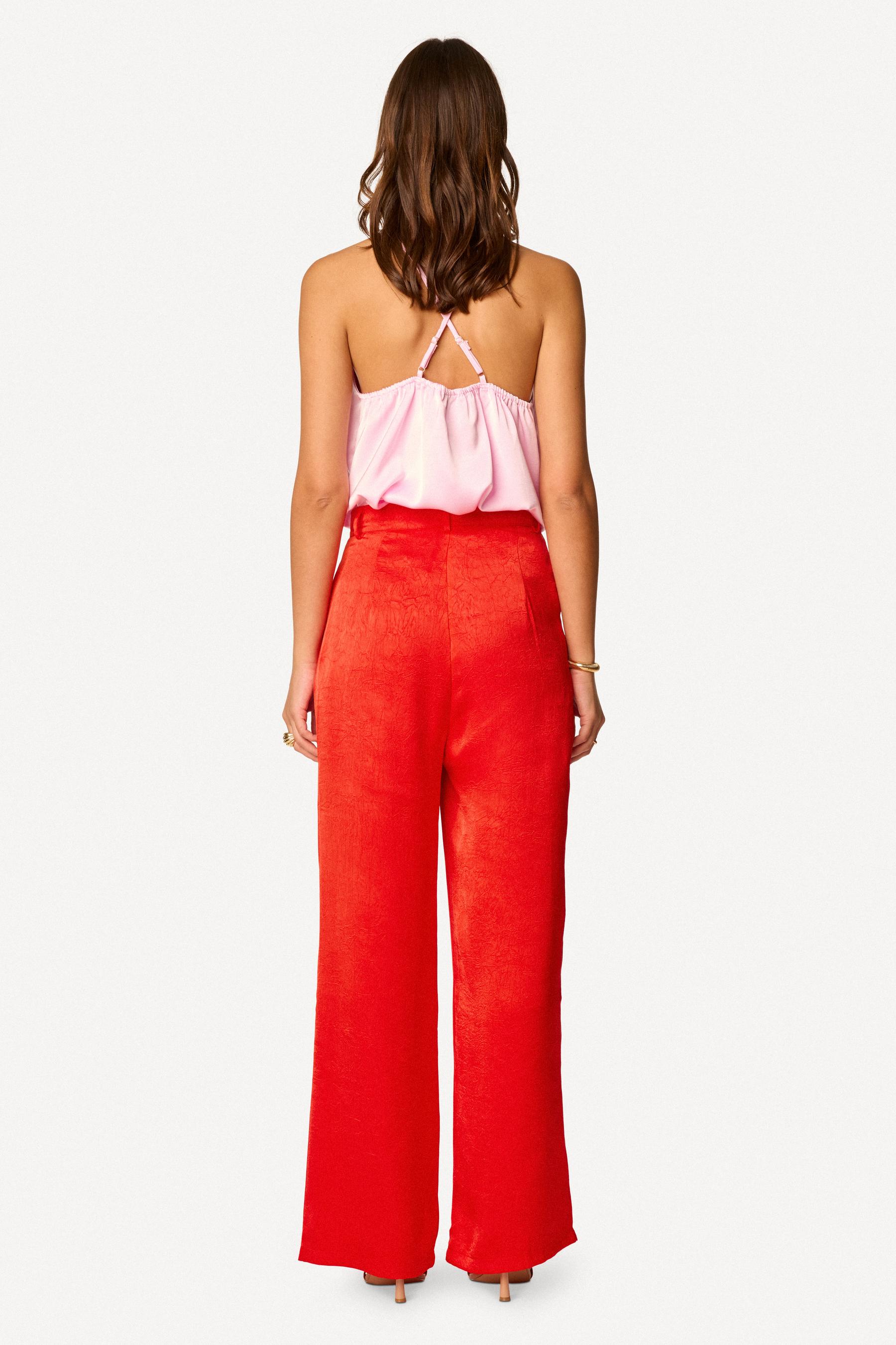 Pantalon large uni Corail - Axara Paris