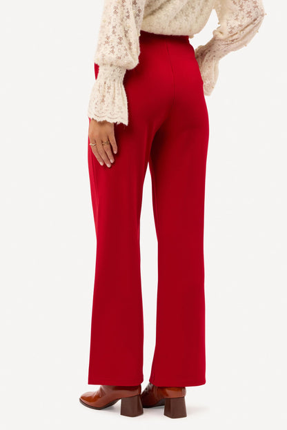 Pantalon large uni Rouge - Axara Paris