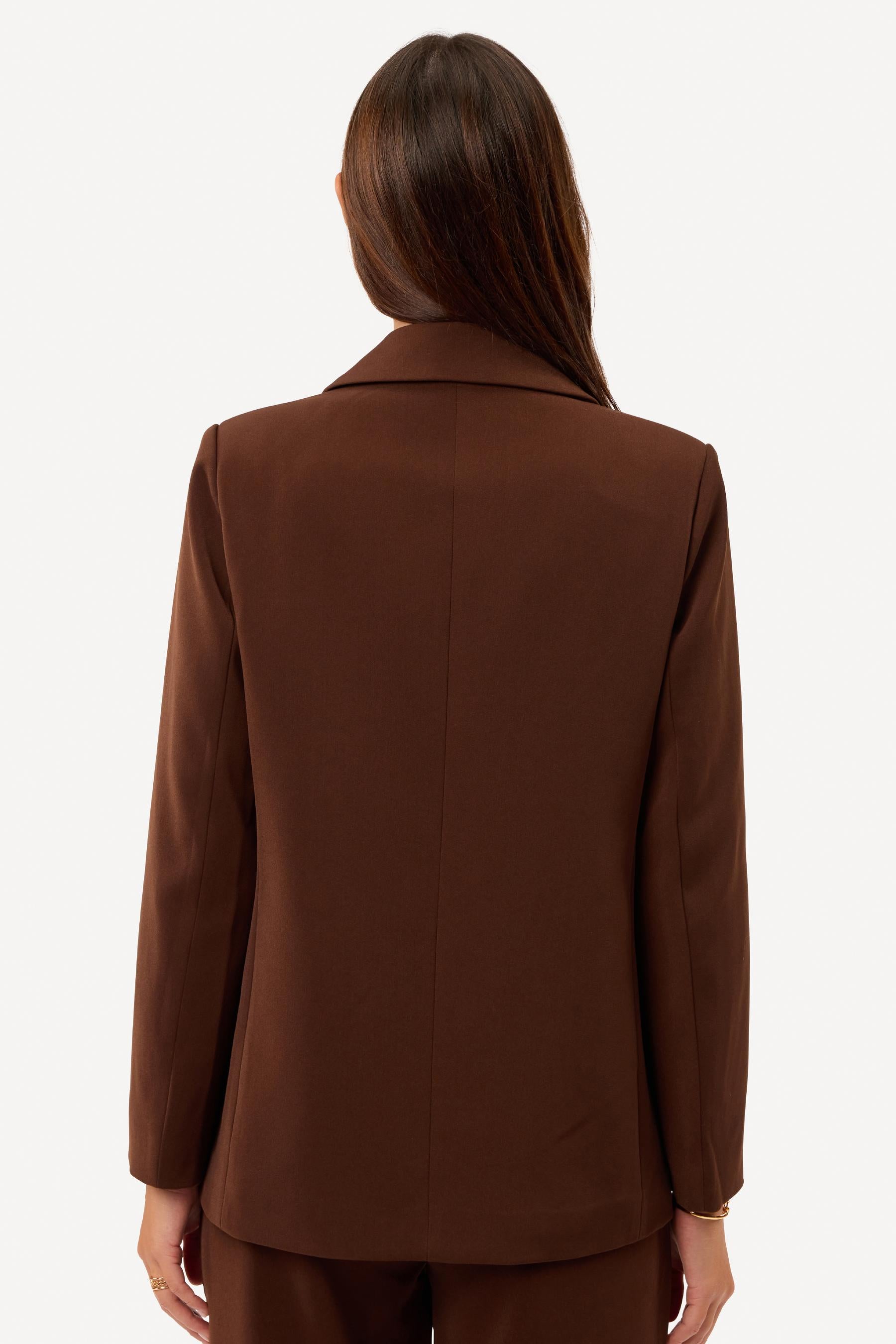 Veste de tailleur unie Marron - Axara Paris