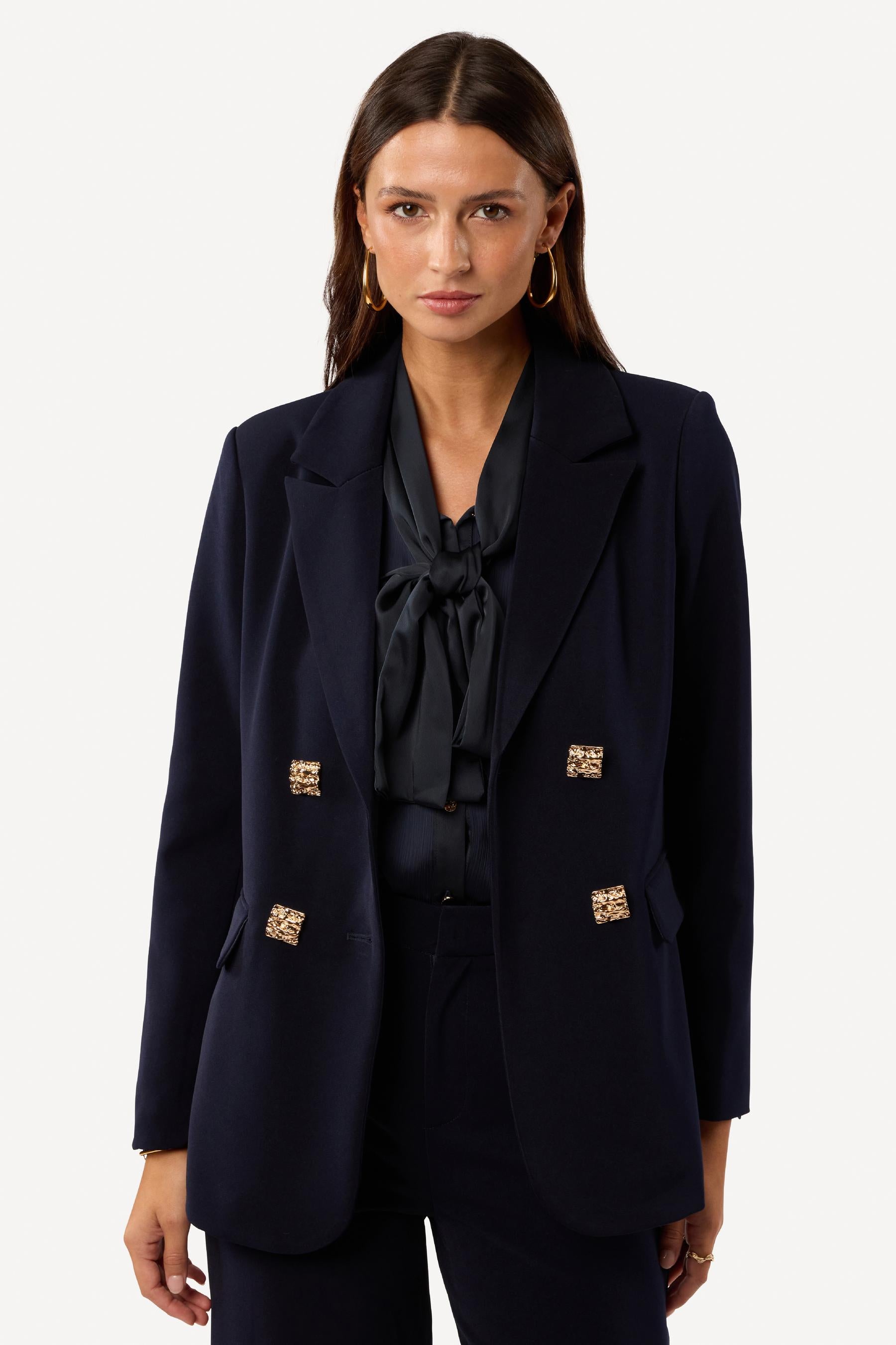 Veste de tailleur unie Marine - Axara Paris