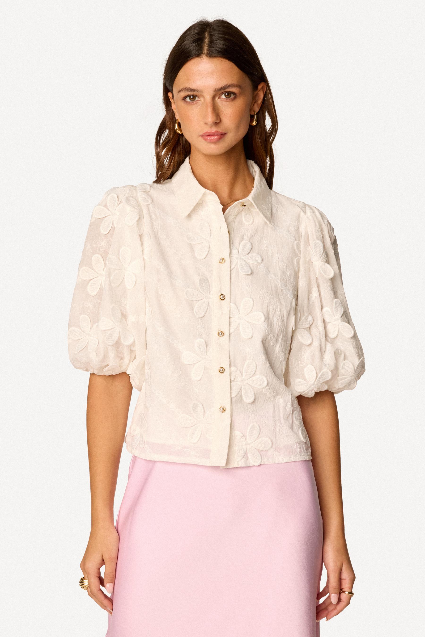 Chemise longue unie Blanc - Axara Paris